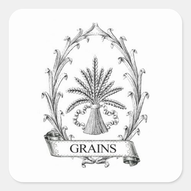European "Old World" Stickers - Wheat/Grain (Front)