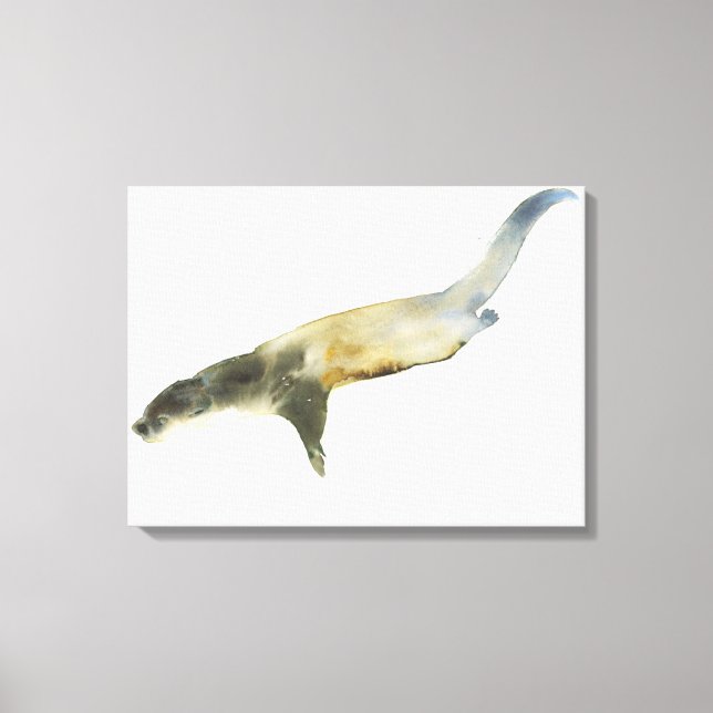 European Otter Canvas Print (Front)