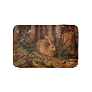 European Painting Rabbit Year 2023 Bath Mat