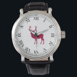 European Red Deer Christmas or Stag Party Watch<br><div class="desc">Elegant silhouette of a European Red Deer Stag - suits Christmas events or bachelors parties.</div>