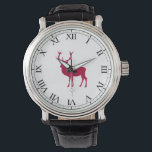 European Red Deer Christmas or Stag Party Watch<br><div class="desc">Elegant silhouette of a European Red Deer Stag - suits Christmas events or bachelors parties.</div>