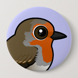 European Robin 10 Cm Round Badge