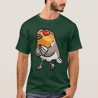 European Robin Bird In Love Kawaii Emoticon friend T-Shirt