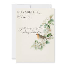 European Robin & Hawthorn – Editable Botanical Wed