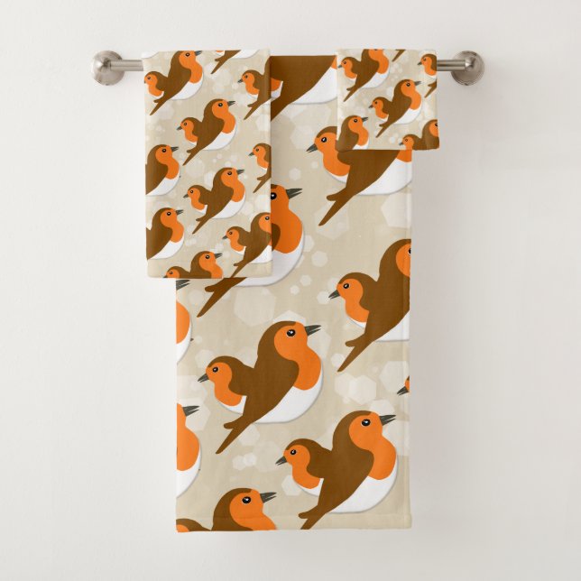 European Robins Bath Towel Set (Insitu)