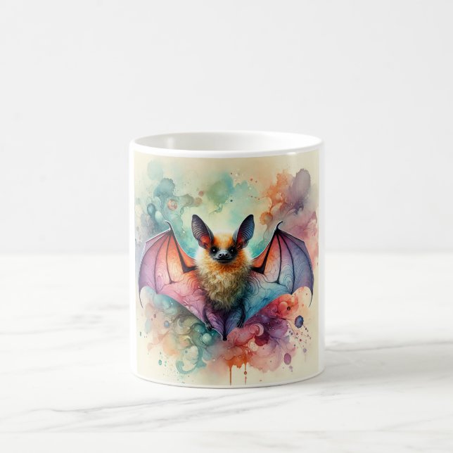 European serotine bat 131024AREF133 - Watercolor Coffee Mug (Center)