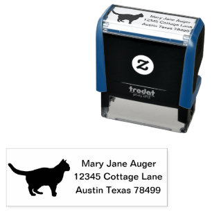 European Shorthair Cat photo Self Address Self-inking Stamp