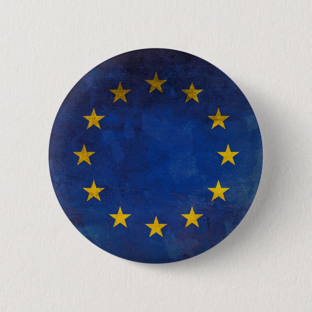 European Union 6 Cm Round Badge (Front)