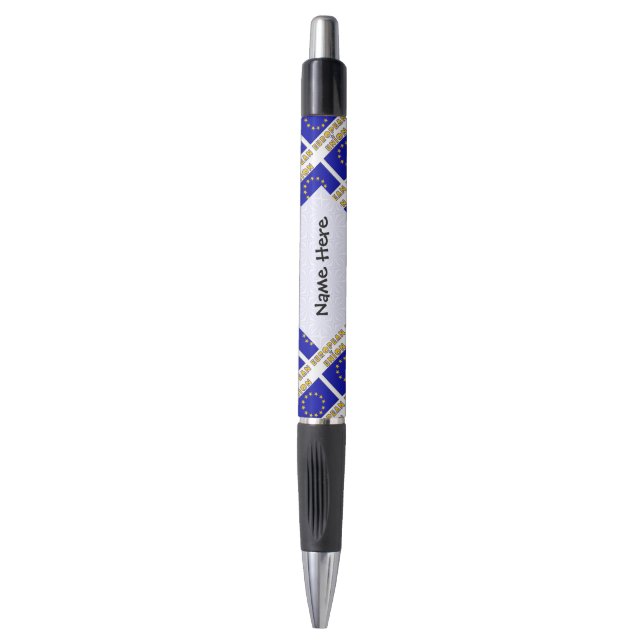 European Union and EU Flag Tiled Personalised  (Front Vertical)