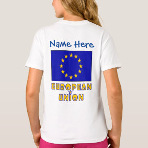 European Union EU Flag Blue Personalisation T-Shirt