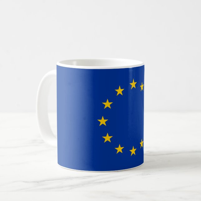 European Union EU Flag Coffee Mug (Front Left)
