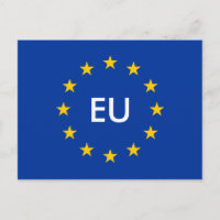 European Union EU flag postcards