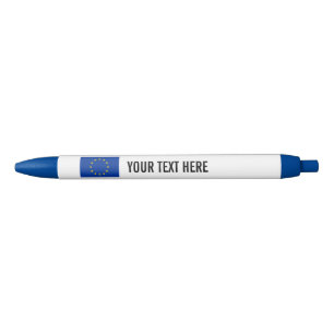 European Union EU flag promo pens with custom text