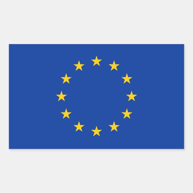 European Union - EU Flag Rectangular Sticker (Front)