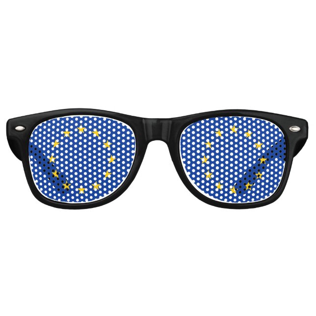European Union EU Flag Retro Sunglasses (Front)