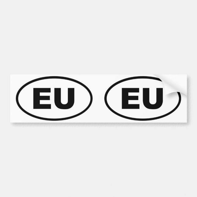 European Union - EU oval Bumper Sticker (Front)