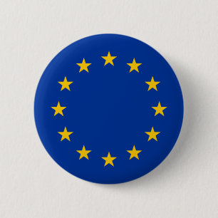 European Union Flag 6 Cm Round Badge