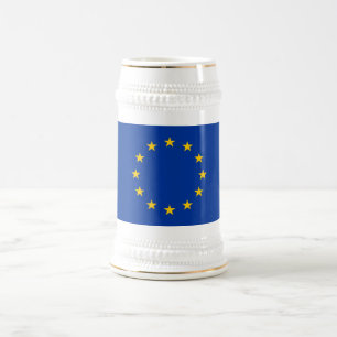 European Union Flag Beer Stein