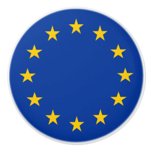 European Union Flag (EU) (Europe) Ceramic Knob