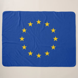 European Union Flag (EU) (Europe) Sherpa Blanket