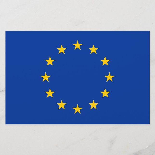 European Union Flag (EU) (Europe) Stationery (Front)
