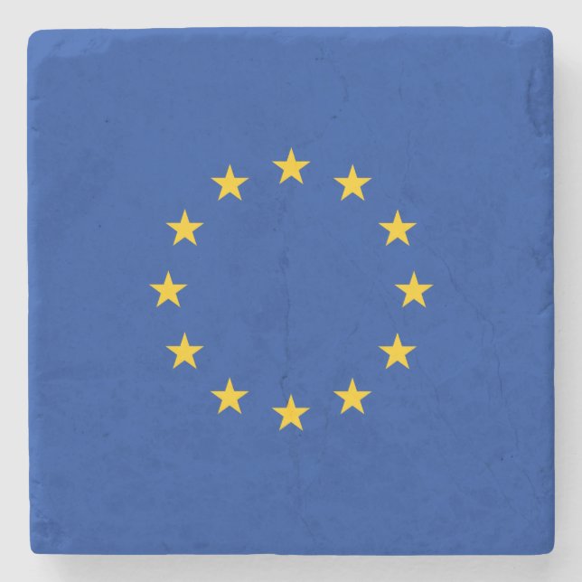 European Union Flag (EU) (Europe) Stone Coaster (Front)
