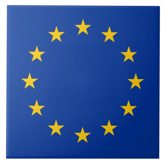 European Union Flag (EU) (Europe) Tile (Front)
