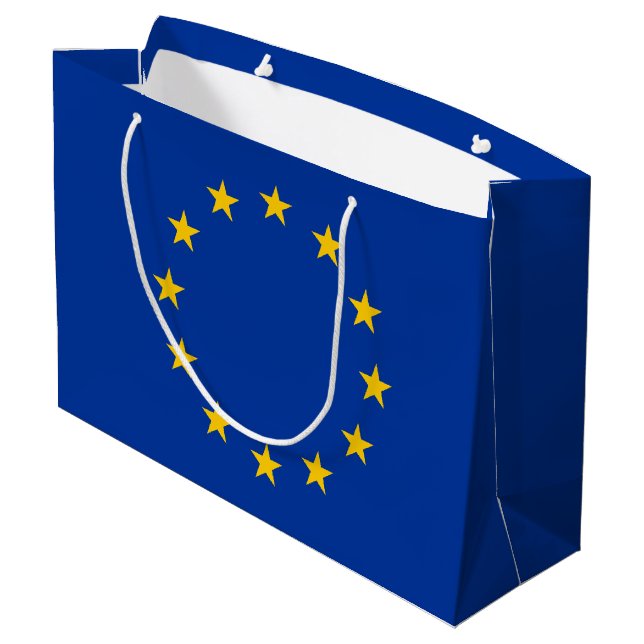 European Union Flag Large Gift Bag (Back Angled)