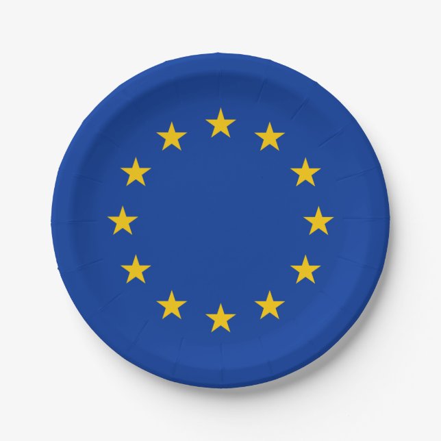 European Union Flag Paper Plate (Front)