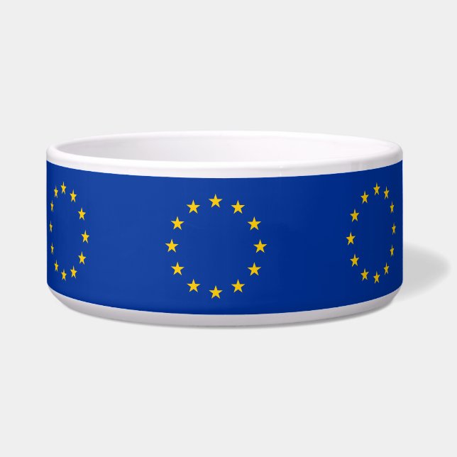 European Union Flag Pet Bowl (Left)