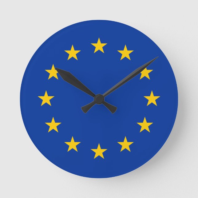 european union  flag round clock (Front)