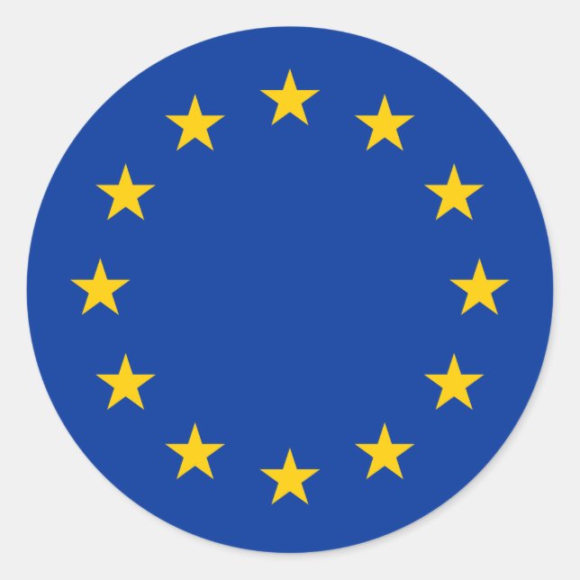 European Union flag round stickers | Eu Europe (Front)