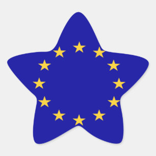 European union flag star sticker
