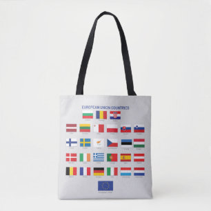 European Union Flags EU Countries Tote Bag