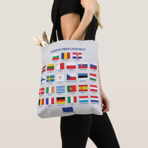 European Union Flags EU Countries Tote Bag