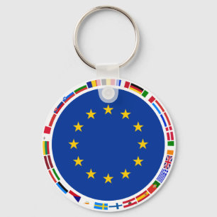 European Union Flags Key Ring