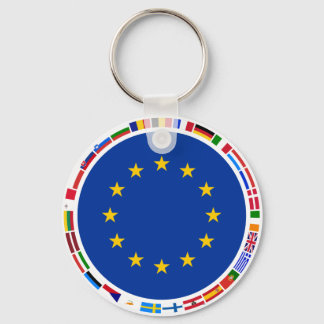European Union Flags Key Ring