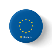 European Union Golden Stars Button
