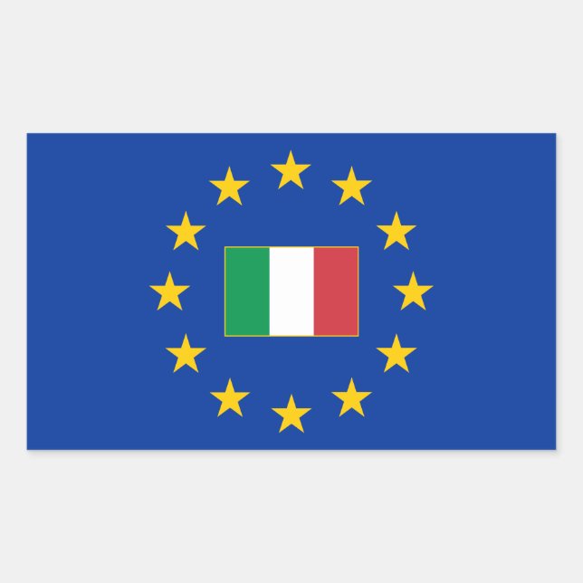 European Union Italy Rectangle Sticker (Front)