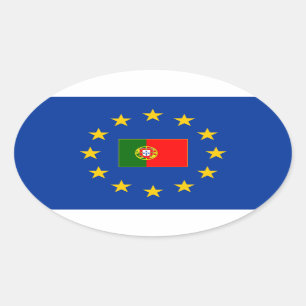 European Union Portugal Oval Sticker