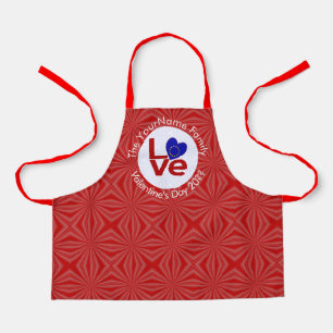 European Union Red LOVE Flag Personalised Apron