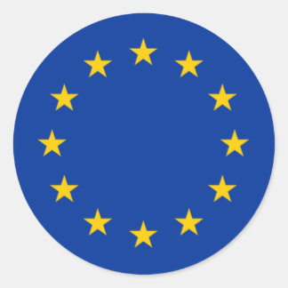 European Union Stars Classic Round Sticker