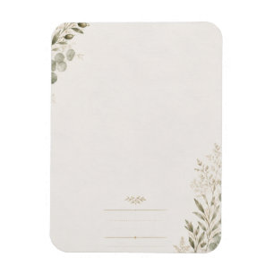 European Wedding Invitation in Olive Green Magnet