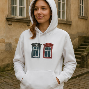 European Window Ornate Architectural Art Hoodie