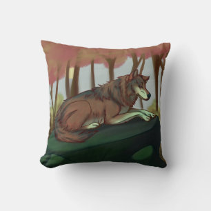 European Wolf Cushion