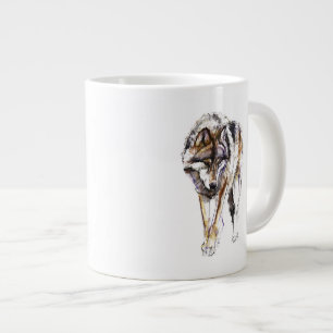 European Wolf Large Coffee Mug