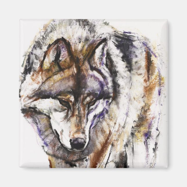 European Wolf Magnet (Front)