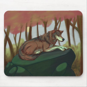 European Wolf Mouse Pad