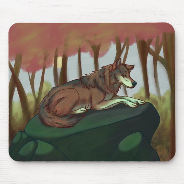 European Wolf Mouse Pad (Front)