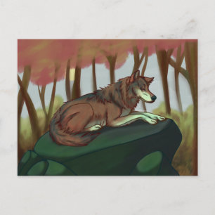European Wolf Postcard